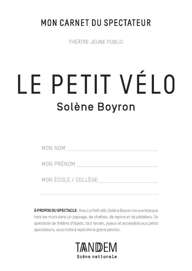 Tandem - Carnet LE PETIT VÉLO<br>• Juin 2022