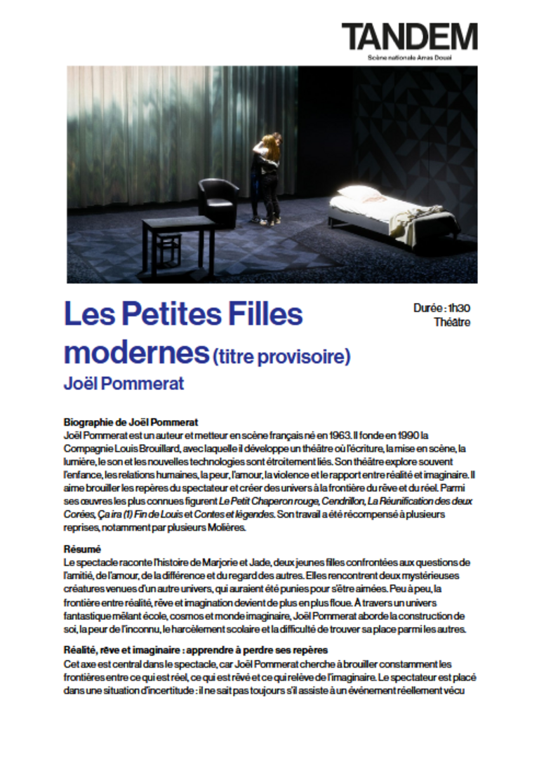 Tandem - Fiche pédagogique <i>Les Petites Filles modernes (titre provisoire)</i>