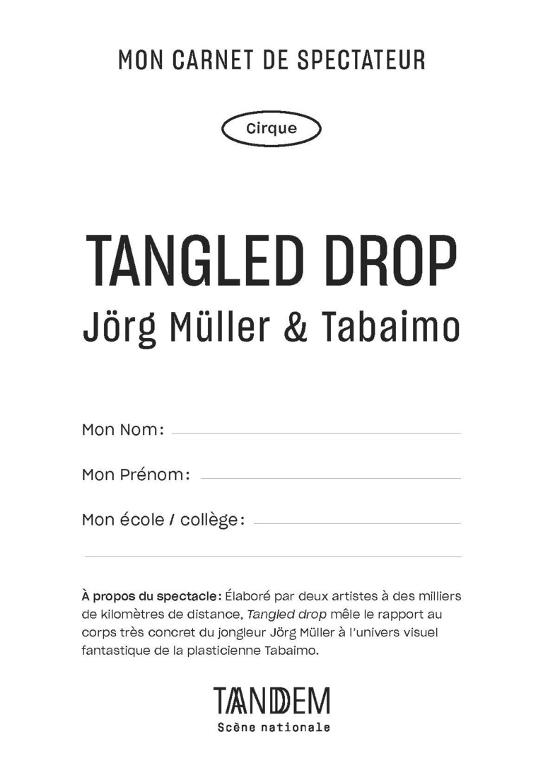 Tandem - Carnet TANGLED DROP<br>• Nov. 22